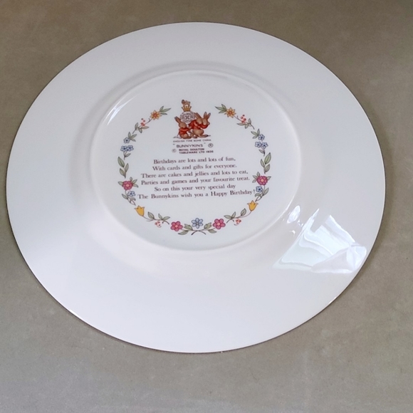Royal Doulton-Bunnykins 8" Bone China 'Happy Birthday' Collectors Plate - Picture 4 of 5